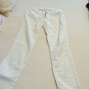 Ann Taylor Loft Modern Skinny White Jeans